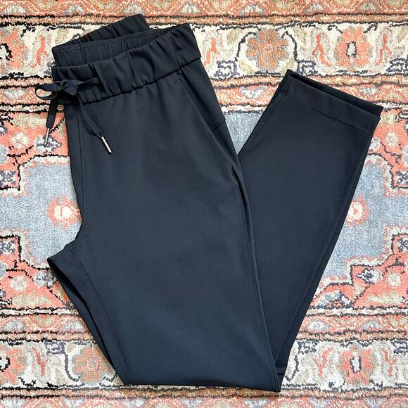 Lululemon On The Fly Black Drawstring Waist Pants 27" - Picture 1 of 9
